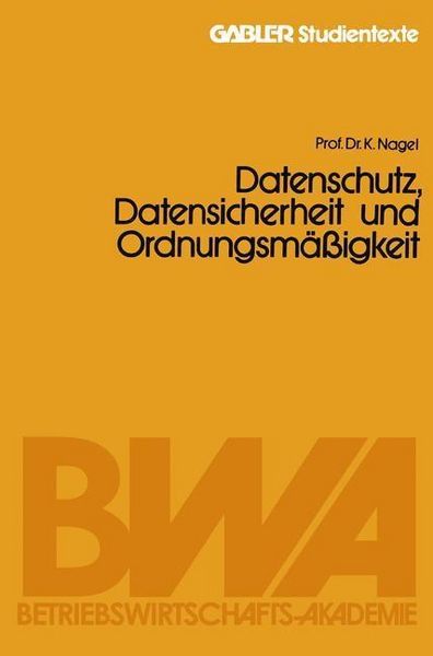 Produktbild: Datenschutz, Datensicherheit und Ordnungsm&auml;&szlig;igkeit