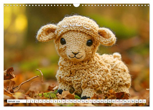 Produktbild: Strick-Safari - Gestrickte Tiere zum Verlieben (Wandkalender 2026 DIN A3 quer), CALVENDO Monatskalender