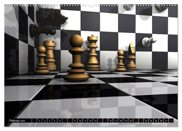 Produktbild: SCHACH - Spiel der K&ouml;nige (Wandkalender 2026 DIN A2 quer), CALVENDO Monatskalender