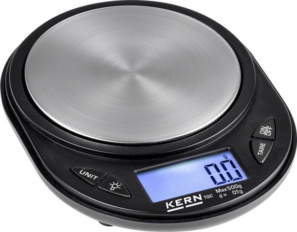 Produktbild: Kern Taschenwaage TGC 500-1 W&auml;gebereich (max.) 500 g Ablesbarkeit 0.1 g batteriebetrieben Mehrfarbig