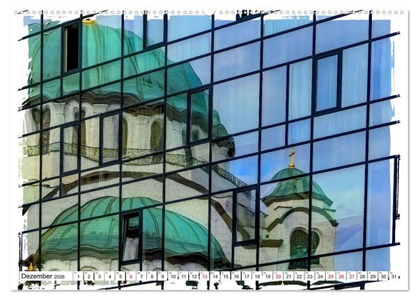 Produktbild: Belgrad zwischen Historie und Moderne (hochwertiger Premium Wandkalender 2026 DIN A2 quer), Kunstdruck in Hochglanz