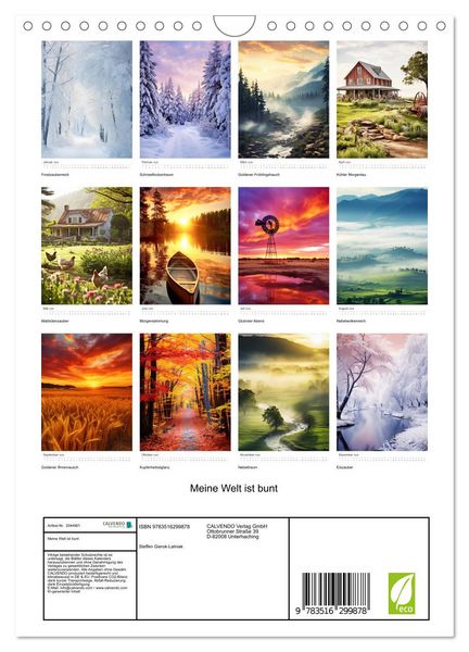 Produktbild: Meine Welt ist bunt (Wandkalender 2026 DIN A4 hoch), CALVENDO Monatskalender