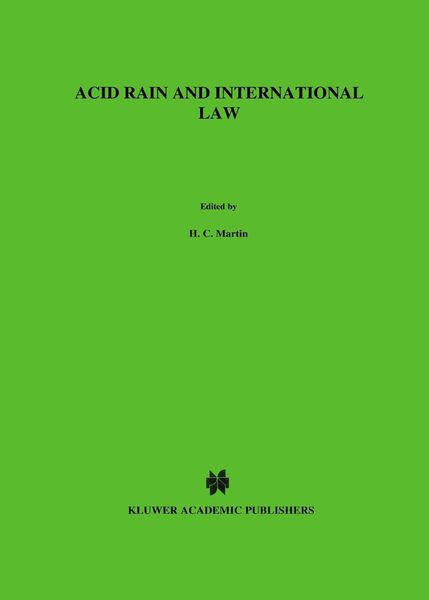 Produktbild: Acid Rain and International Law