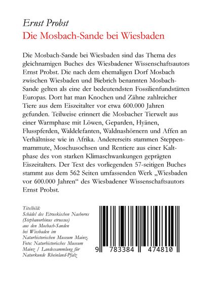 Produktbild: Die Mosbach-Sande bei Wiesbaden