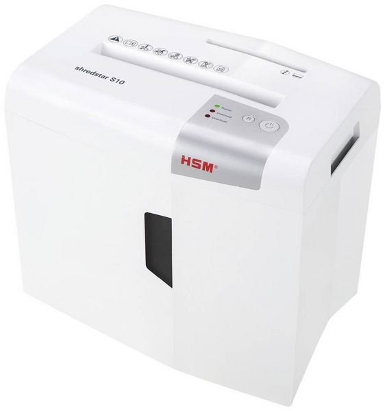 Produktbild: HSM shredstar S10 Aktenvernichter 10 Blatt Streifenschnitt 6 mm P-2 18 l Vernichtet auch B&uuml;roklammern, CDs, DVDs, Heftklammern, Kreditkarte