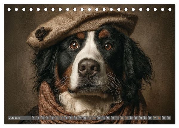 Produktbild: Tierisch gut angezogen (Tischkalender 2026 DIN A5 quer), CALVENDO Monatskalender