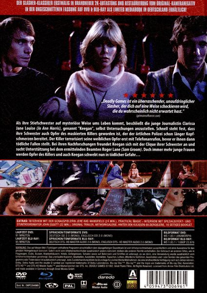 Produktbild: Deadly Games - T&ouml;dliche Spiele (Uncut Limited Mediabook, in HD neu abgetastet, Blu-ray+DVD+Booklet)