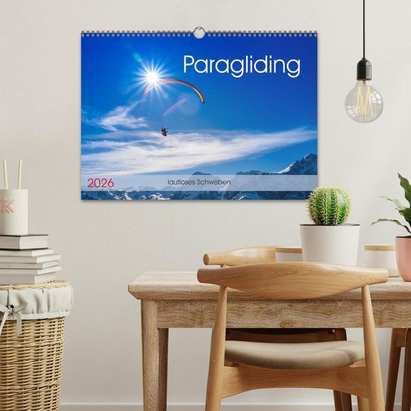 Produktbild: Paragliding - lautloses Schweben (Wandkalender 2026 DIN A3 quer), CALVENDO Monatskalender