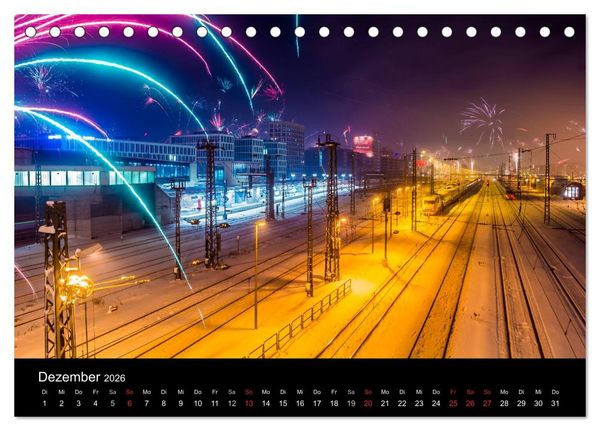 Produktbild: M&uuml;nchen bei Nacht (Tischkalender 2026 DIN A5 quer), CALVENDO Monatskalender