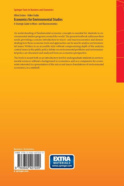 Produktbild: Economics for Environmental Studies