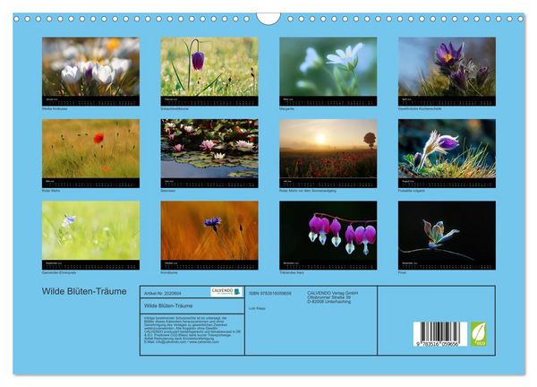 Produktbild: Wilde Bl&uuml;ten-Tr&auml;ume (Wandkalender 2026 DIN A3 quer), CALVENDO Monatskalender