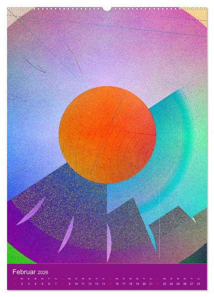Produktbild: Digitale Kunst - rund und bunt (Wandkalender 2026 DIN A2 hoch), CALVENDO Monatskalender