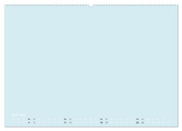 Produktbild: Bastelkalender - hell Blau (Wandkalender 2026 DIN A2 quer), CALVENDO Monatskalender