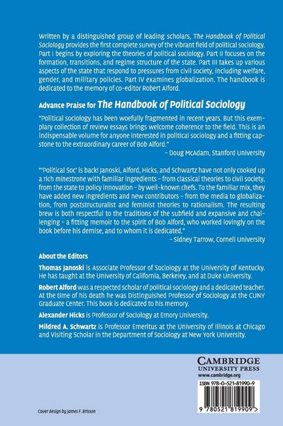 Produktbild: The Handbook of Political Sociology