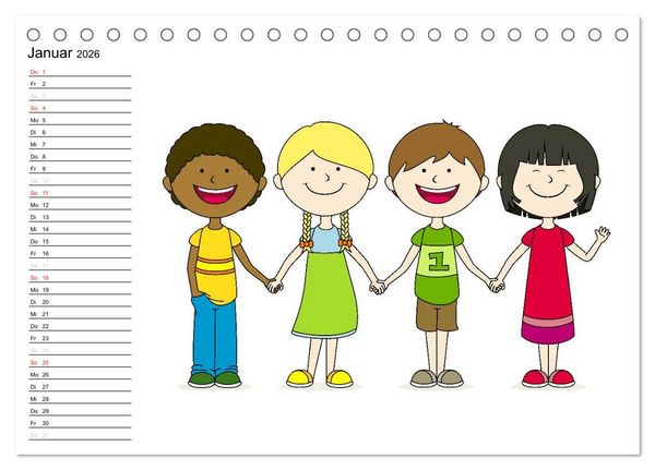 Produktbild: Der Kinderkalender (Tischkalender 2026 DIN A5 quer), CALVENDO Monatskalender