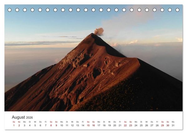 Produktbild: Vulkane - Die atemberaubendsten Motive der Feuerspucker. (Tischkalender 2026 DIN A5 quer), CALVENDO Monatskalender