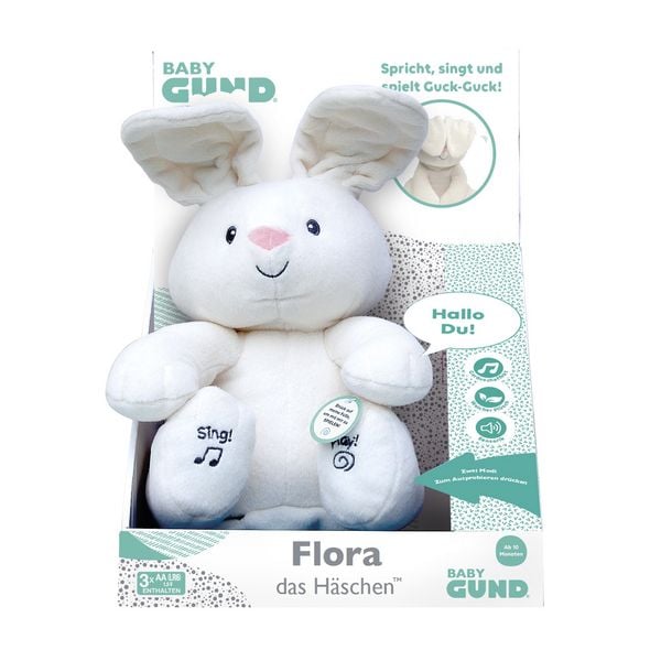 Produktbild: GUND Flora, das singende und sprechende H&auml;schen - spielt Guck Guck mit den Ohren