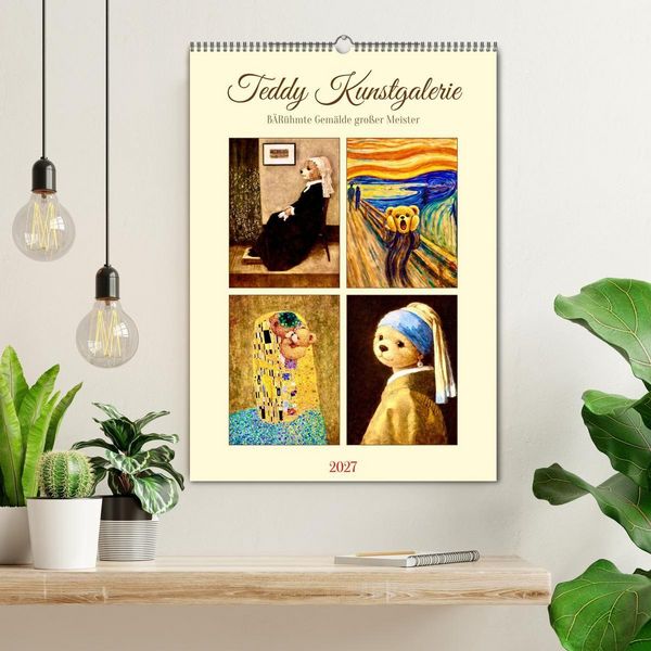 Produktbild: Teddy Kunstgalerie (Wandkalender 2027 DIN A2 hoch), CALVENDO Monatskalender