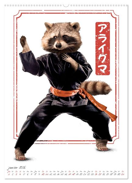 Produktbild: Combattant animal (Calendrier mural 2026 DIN A2 horizontal), CALVENDO calendrier mensuel