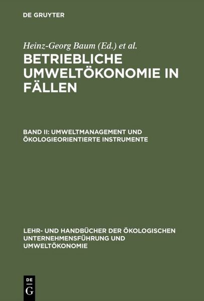 Produktbild: Umweltmanagement und &ouml;kologieorientierte Instrumente