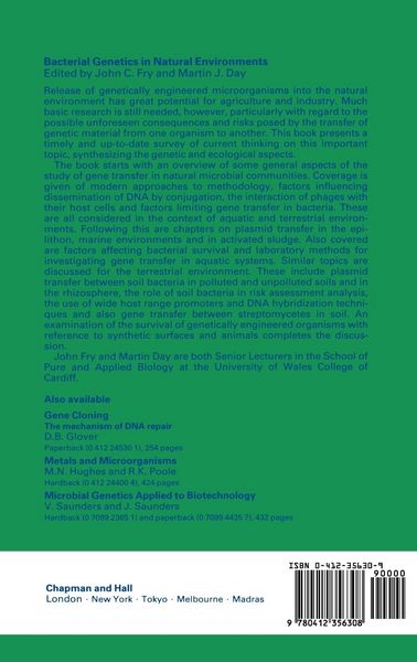 Produktbild: Bacterial Genetics in Natural Environments