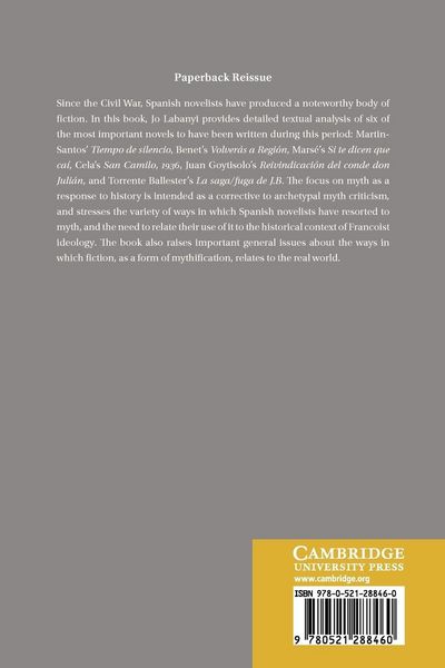 Produktbild: Myth and History in the Contemporary Spanish Novel