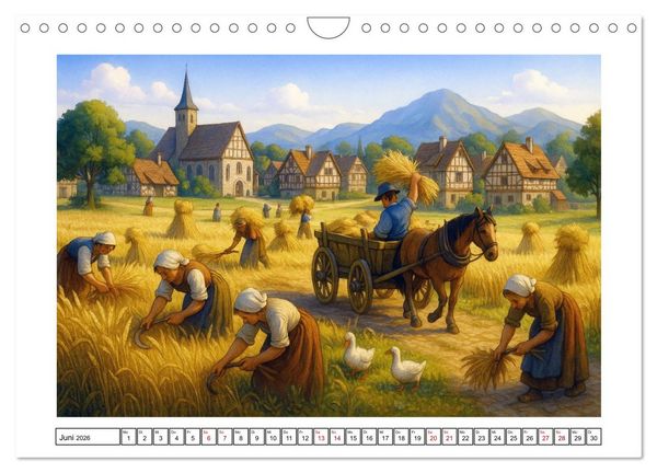 Produktbild: Farbenfrohes Mittelalter (Wandkalender 2026 DIN A4 quer), CALVENDO Monatskalender