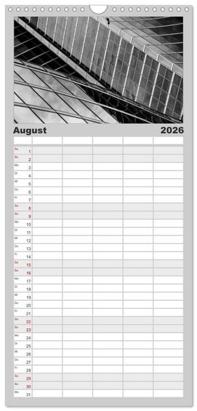 Produktbild: Familienplaner 2026 - Architektur - Fassaden im Detail 2026 mit 5 Spalten (Wandkalender, 21 x 45 cm) CALVENDO