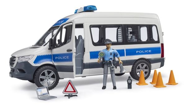 Produktbild: bruder 02683 MB Sprinter Polizei Einsatzfahrzeug mit Polizist und L+S
