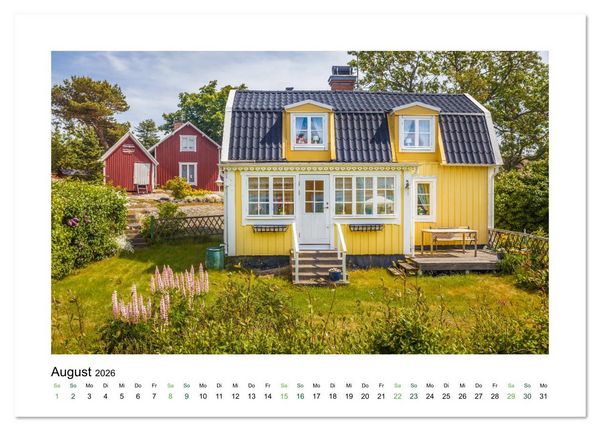 Produktbild: Landh&auml;user mit Charme (Tischkalender 2026 DIN A5 quer), CALVENDO Monatskalender