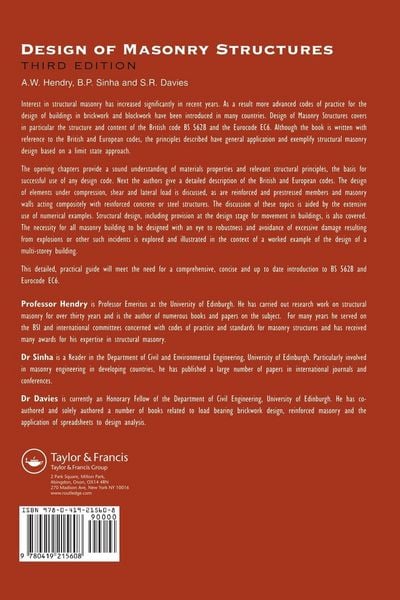Produktbild: Design of Masonry Structures
