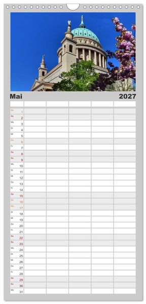 Produktbild: Familienplaner 2027 - POTSDAM. Du bist so sch&ouml;n mit 5 Spalten (Wandkalender, 21 x 45 cm) CALVENDO