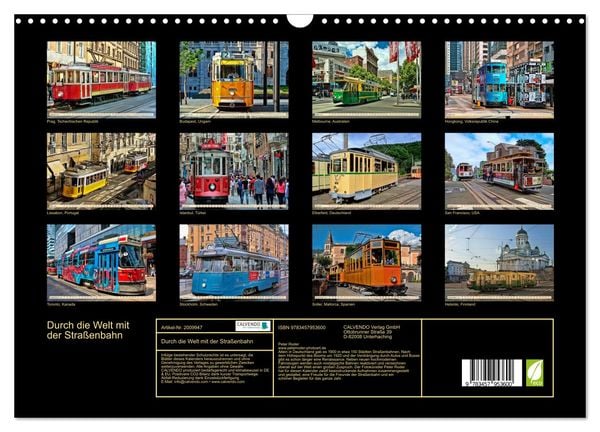 Produktbild: Durch die Welt mit der Stra&szlig;enbahn (Wandkalender 2026 DIN A3 quer), CALVENDO Monatskalender