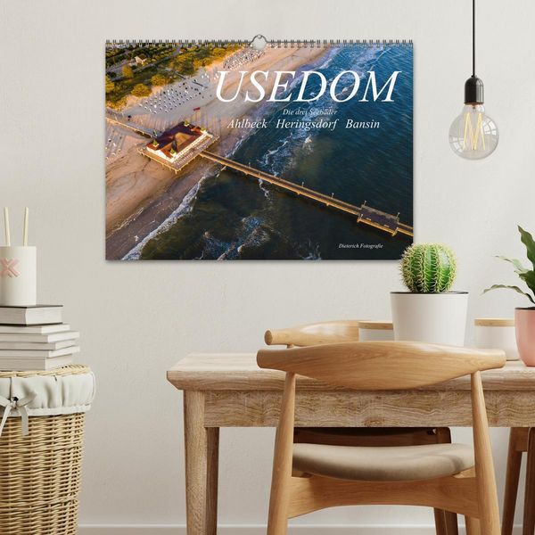 Produktbild: USEDOM Die drei Seeb&auml;der Ahlbeck - Heringsdorf - Bansin (Wandkalender 2026 DIN A3 quer), CALVENDO Monatskalender