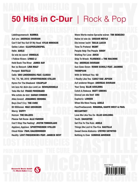 Produktbild: 50 Hits in C-Dur: Rock & Pop