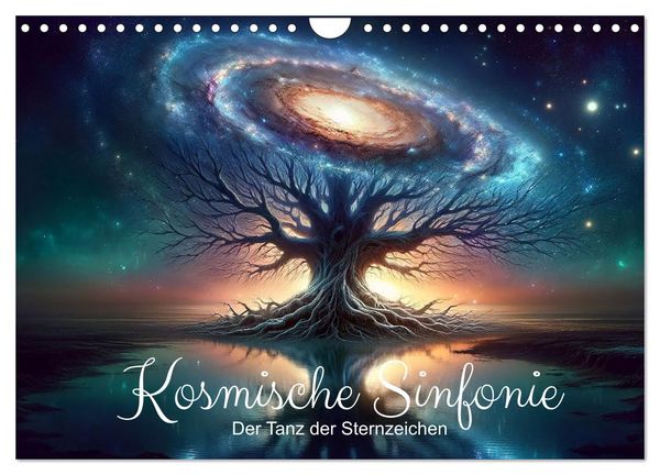 Produktbild: Kosmische Sinfonie: Der Tanz der Sternzeichen (Wandkalender 2026 DIN A4 quer), CALVENDO Monatskalender