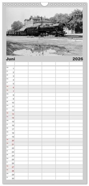Produktbild: Familienplaner 2026 - Dampfloks in der DDR mit 5 Spalten (Wandkalender, 21 x 45 cm) CALVENDO