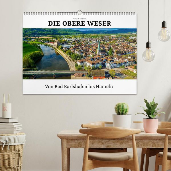 Produktbild: Die Obere Weser - von Bad Karlshafen bis Hameln (Wandkalender 2026 DIN A2 quer), CALVENDO Monatskalender