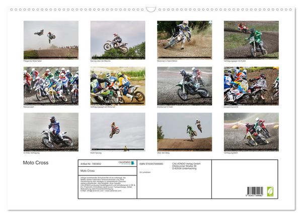 Produktbild: Moto Cross (Wandkalender 2026 DIN A2 quer), CALVENDO Monatskalender