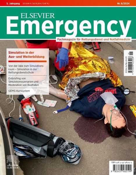 Produktbild: ELSEVIER Emergency. Simulation in der Aus- und Weiterbildung. 6/2024: Fachmagazin f&uuml;r Rettungsdienst und Notfallmedizin