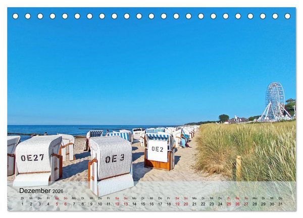 Produktbild: Ostseebad K&uuml;hlungsborn. Erholung mit allen Sinnen (Tischkalender 2026 DIN A5 quer), CALVENDO Monatskalender