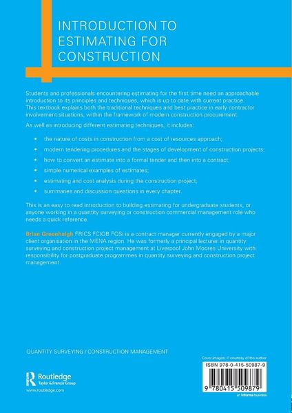Produktbild: Introduction to Estimating for Construction