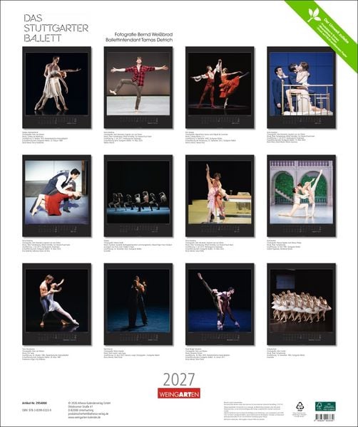 Produktbild: Stuttgarter Ballett Kalender 2027