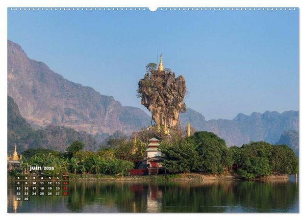 Produktbild: BIRMANIE MYANMAR (Calendrier mural 2026 DIN A2 vertical) calendrier de bureau
