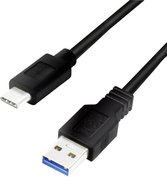 Produktbild: LogiLink USB-Kabel USB 3.2 Gen1 USB-A Stecker, USB-C&reg; Stecker 1.50m CU0169