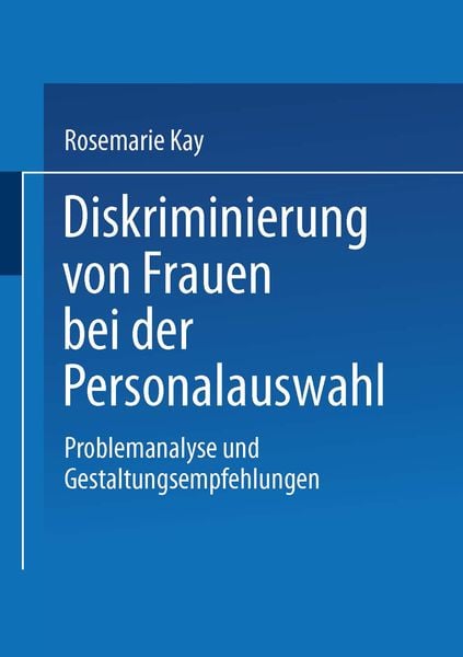 Produktbild: Diskriminierung von Frauen bei der Personalauswahl
