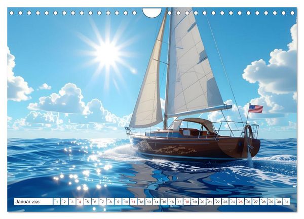 Produktbild: Sehnsucht nach Segeln (Wandkalender 2026 DIN A4 quer), CALVENDO Monatskalender