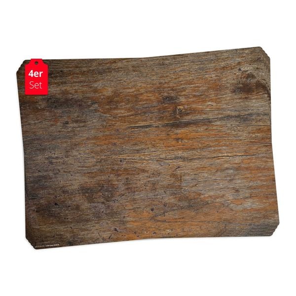 Produktbild: Tischsetmacher Tischsets Antikes Holz, aus hochwertigem Vinyl (4 St&uuml;ck), 44 x 32 cm