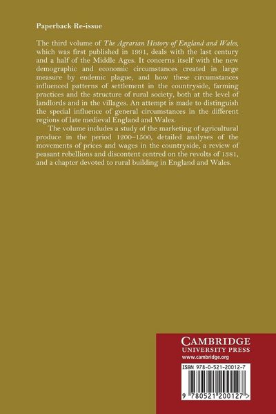 Produktbild: The Agrarian History of England and Wales