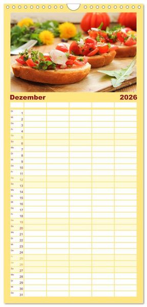 Produktbild: Familienplaner 2026 - Alte Historische Tomaten mit 5 Spalten (Wandkalender, 21 x 45 cm) CALVENDO
